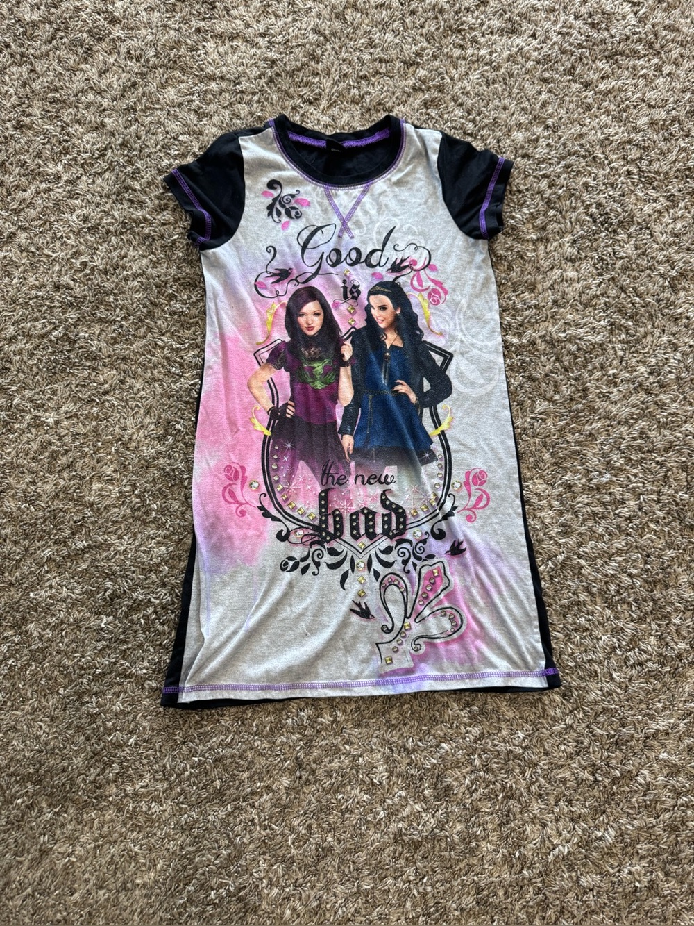 Disney Descendants Nightgown - Good Is The New Bad -Purple & Pink